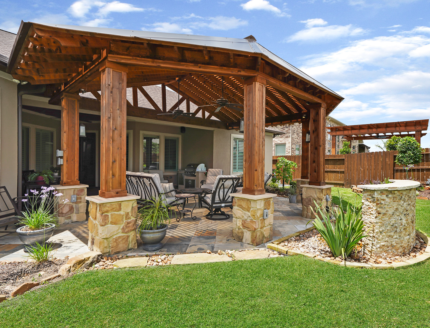 Beautiful covered patio 